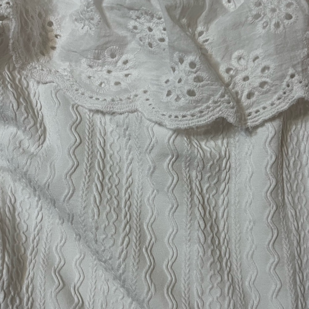 White Ruffle Blouse - Picture 3 of 3